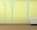 Large Birch Tree Wall Decal - Set of 3 Vinyl Tree Art Stickers